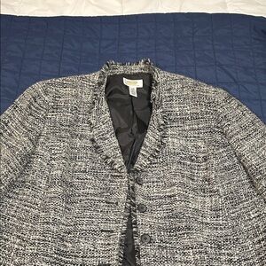 Talbots Black and White Tweed Jacket